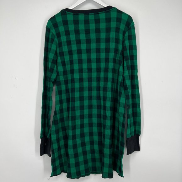 Victoria's Secret Womens Buffalo Print Thermal Sleepshirt Green Plaid XL NWT - Picture 4 of 9